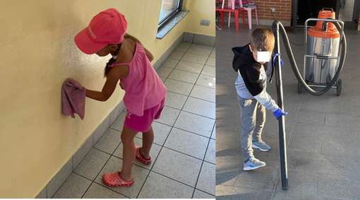 Piccoli aiutanti all'opera - oto per cortesia dell'oratorio San Giuseppe