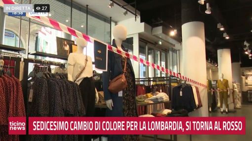 Il servizio di Ticinonews sul sedicesimo cambio di colore per la Lombardia