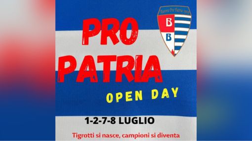 A luglio arrivano gli open-day della Pro Patria