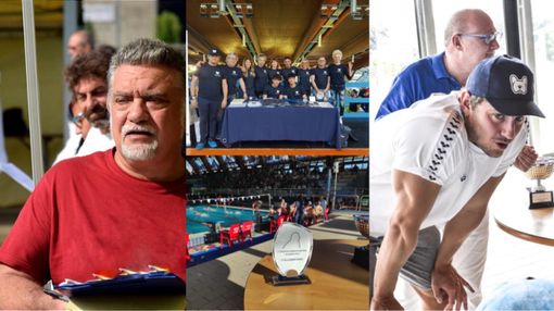 A sinistra Fabio Fantoni, al centro il Comitato Amici di Fabio e a destra Nicolò Martinenghi