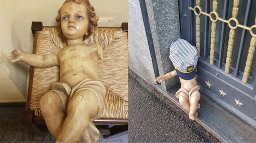 Ritrovato dopo due anni il Gesù bambino sparito dal presepe di Borsano. Statuetta vandalizzata