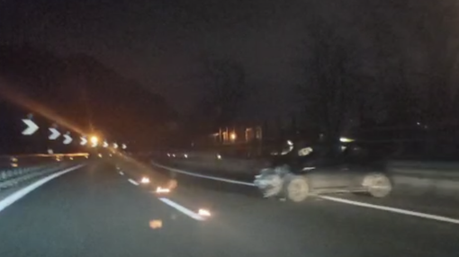 Una delle auto coinvolte nell'incidente Una delle auto coinvolte nell'incidente