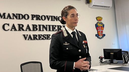 Il maggiore Chiara Crupi, comandante della Compagnia di Varese