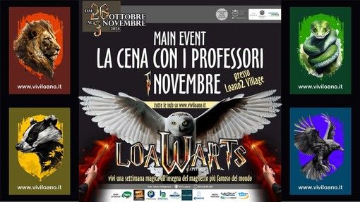 Incantesimi e magie a tavola con la Cena Animata di "LoaWarts": appuntamento venerdì 1 novembre Incantesimi e magie a tavola con la Cena Animata di "LoaWarts": appuntamento venerdì 1 novembre