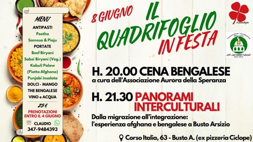 Il Quadrifoglio festeggia con una serata interculturale Il Quadrifoglio festeggia con una serata interculturale