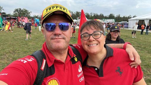 Lorenzo con la moglie Pisani