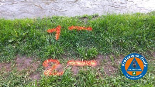 Una delle foto pubblicate dalla Protezione civile