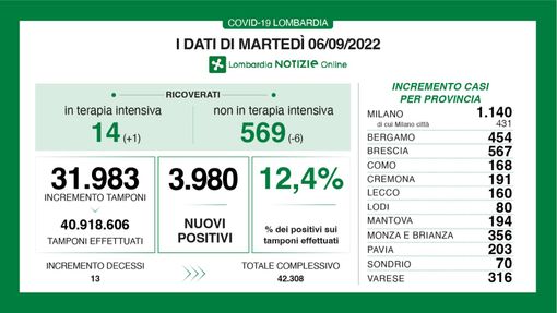 Covid, in provincia di Varese 316 nuovi contagi. In Lombardia il tasso di positività risale al 12,4% Covid, in provincia di Varese 316 nuovi contagi. In Lombardia il tasso di positività risale al 12,4%