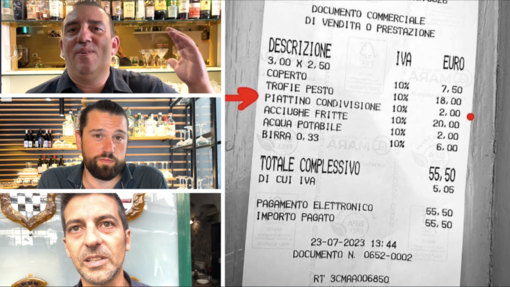 I ristoratori liguri sullo scontrino shock: «Un errore ma si distoglie l’attenzione dai veri problemi» I ristoratori liguri sullo scontrino shock: «Un errore ma si distoglie l’attenzione dai veri problemi»