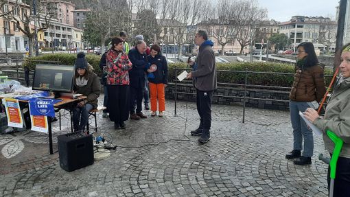 Laveno, un miglio a nuoto nelle acque gelide del Maggiore: l'impresa di Enzo Favoino per l'ambiente