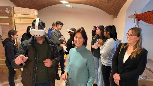 Alcune fotografie della visita inaugurale della mostra