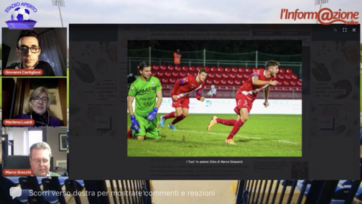 Stadio Aperto e l'esultanza di Galli, con Castiglioni e Grecchi