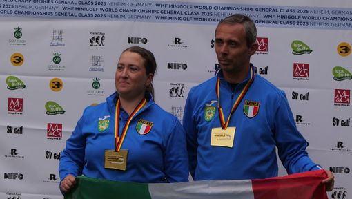 Minigolf, brilla ancora Castellanza: Anna Bandera campionessa del mondo con Paolo Porta