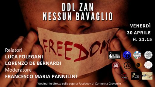 Il “Ddl Zan” nel webinar di Comunità Giovanile