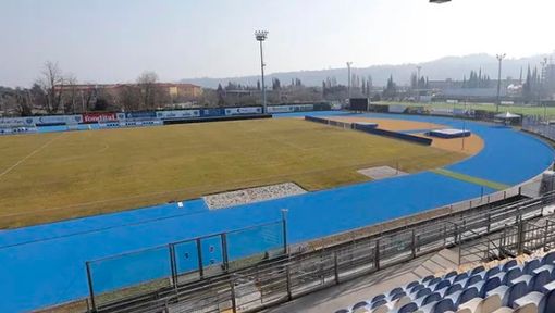 Lo stadio “Lino Turina” di Salò