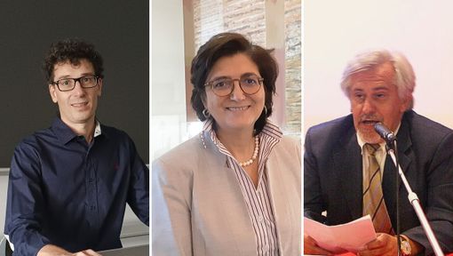 Da sinistra: i professori Giovanni Veronesi, Licia Iacoviello e Marco Ferrario del Centro Epimed dell’Università dell’Insubria