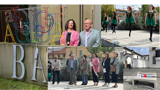 L'inaugurazione con la vicesindaco Maffioli, l'artista O'Brien, le case editrici, Gens d'Ys