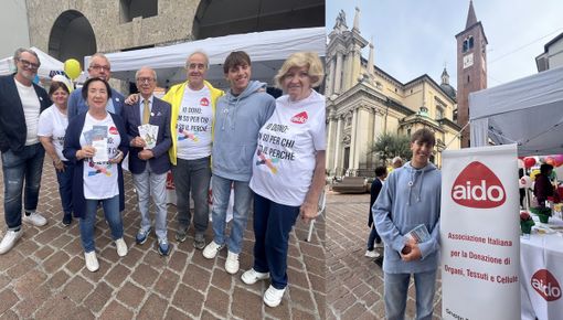 Medici schierati con l'Aido a Cuori Insieme e il giovane Riccardo Medici schierati con l'Aido a Cuori Insieme e il giovane Riccardo