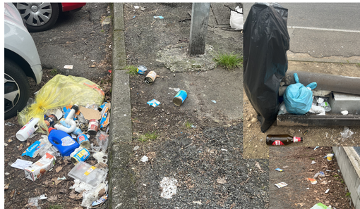 L'educazione può attendere nella zona del mercato (e si gioca anche a calcio con le bottiglie)