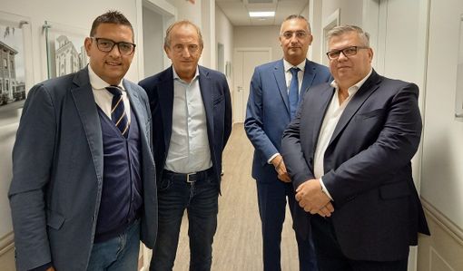 Da sinistra: Francesco Attolini, il sindaco Emanuele Antonelli, Francesco Iadonisi e Gianfranco Carraro