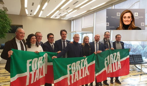 Il gruppo di Forza Italia, cui si è aggiunta Marisa Cesana (nel riquadro) Il gruppo di Forza Italia, cui si è aggiunta Marisa Cesana (nel riquadro)