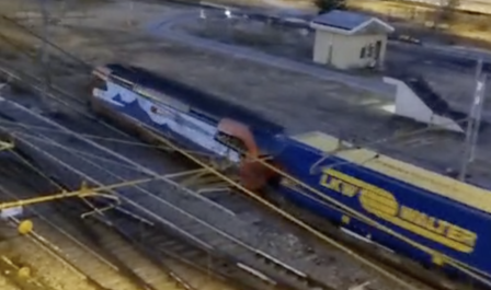 Il treno in corsa ripreso da un video amatoriale Il treno in corsa ripreso da un video amatoriale