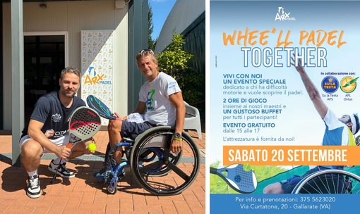 Sport senza barriere a Gallarate: nasce Whee’ll Padel Together
