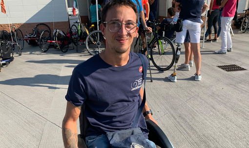 Samuele  Castiglioni (foto da Facebook) già vittorioso nel nuoto e ora nel ciclismo, partirà con Obiettivo3