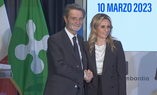 Attilio Fontana con Francesca Caruso