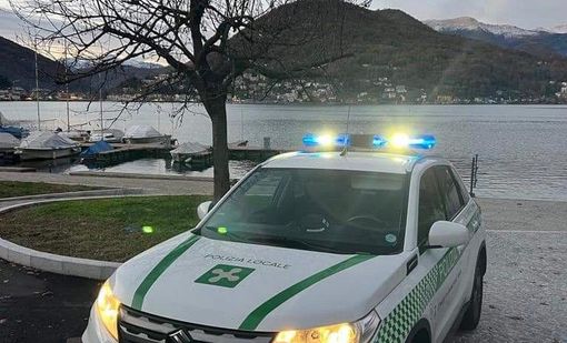 La polizia locale di Lavena Ponte Tresa in azione