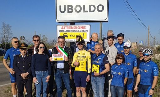 Sensibilizzazione e sicurezza: inaugurati a Uboldo i cartelli “Salva Ciclisti”