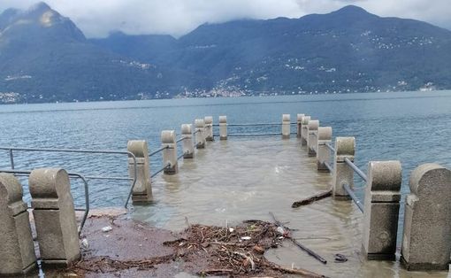 Maltempo: in tre giorni salito di 18 centimetri il livello del lago Maggiore Maltempo: in tre giorni salito di 18 centimetri il livello del lago Maggiore