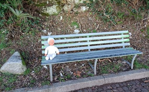 Una delle bambole abbandonate sulle panchine lungo la pista ciclopedonale a Biandronno (foto da Facebook) Una delle bambole abbandonate sulle panchine lungo la pista ciclopedonale a Biandronno (foto da Facebook)