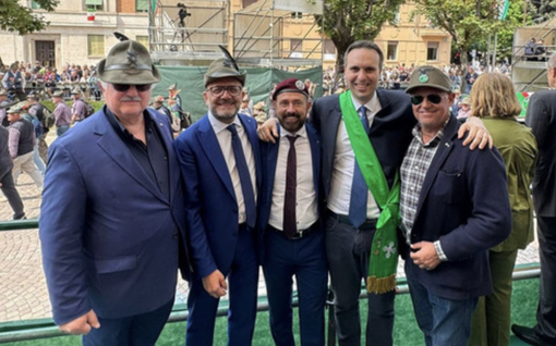 Cosentino all'adunata di Biella Cosentino all'adunata di Biella