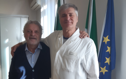 Il Direttore Generale Eugenio Porfido con il dottor Ivan Caico Il Direttore Generale Eugenio Porfido con il dottor Ivan Caico