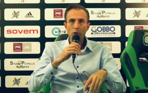 Il presidente Alberto Affetti. Nella foto sotto con mister Andrea Ardito e il direttore generale Salvatore Asmini