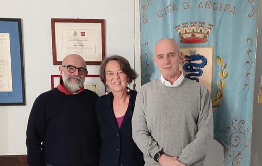 La sindaca di Angera con i direttori di Asst Sette Laghi