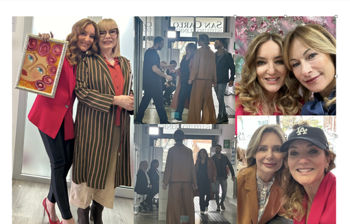 Il corto girato al San Carlo. A sinistra Manuela Carnini con Didi Leoni, a destra con Sara Tosi e Annamaria Malipiero