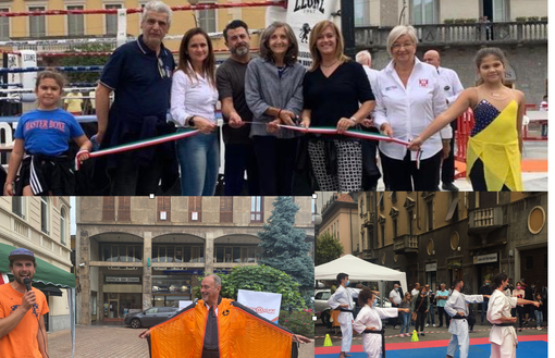 L'inaugurazione, la presentazione di Marco Milanese e una delle dimostrazioni a Busto