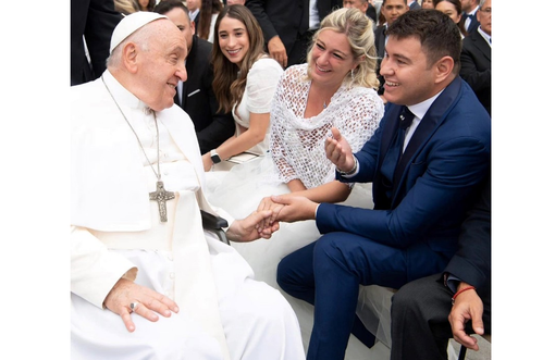 Il consigliere comunale Folegani e l’incontro col Papa: «Emozione indescrivibile» Il consigliere comunale Folegani e l’incontro col Papa: «Emozione indescrivibile»