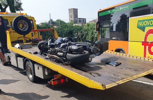 I mezzi coinvolti nell'incidente