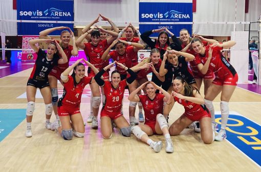 Vittoria per 3-1 della Futura su Brescia (foto Futura Volley - Gianluigi Rossi)