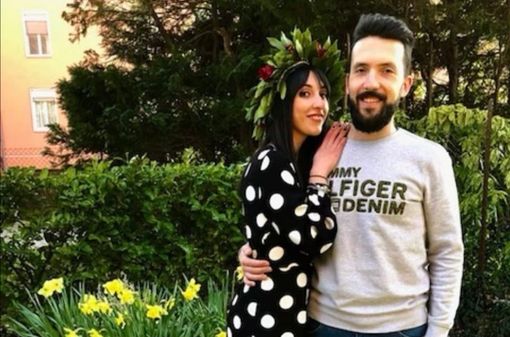 Silvia Malnati e Alessandro Merlo insieme nel giorno della laurea di lei