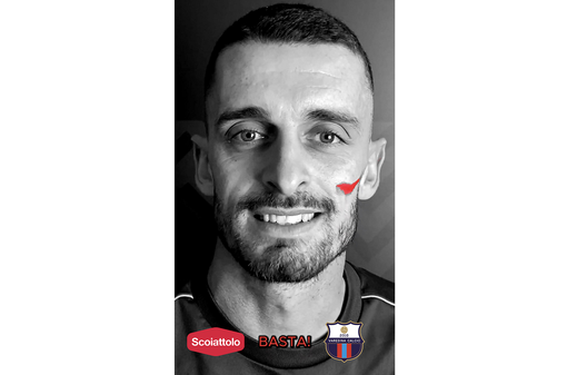 Nella foto uno dei protagonisti del filmato: il capitano della Varesina Calcio, Marco Gasparri
