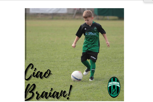 L'addio a Braian da parte della Castanese