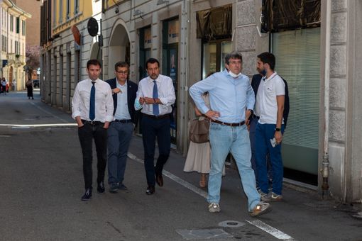 La visita di Salvini a Gallarate (foto di Alessandro Galbiati)