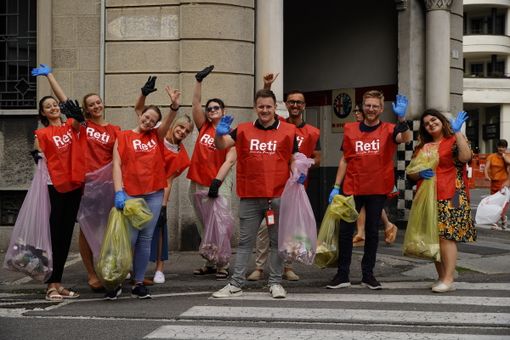 Busto: i dipendenti di Reti si prendono cura della città