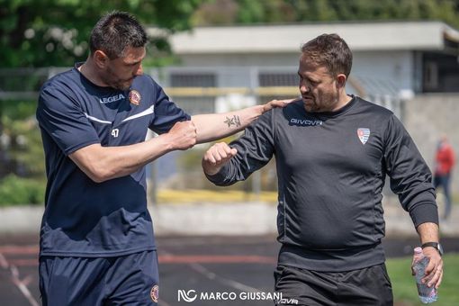 Gli allenatori Amelia e Javorcic - Foto Marco Giussani Gli allenatori Amelia e Javorcic - Foto Marco Giussani