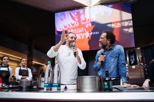 Cristiano Tomei e Federico Quaranta in una precedente edizione dell'evento. Foto di Riccardo Pontiggia per cortesia di Lariofiere