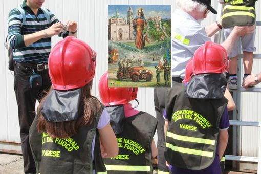 Quando Angelo Marcora fondò l'associazione Vigili del fuoco. Settant'anni dopo si celebra anche scendendo dal campanile di Santa Maria
